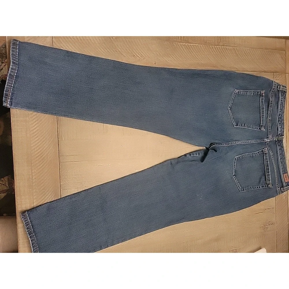 Vintage Lee Relaxed Fit High‎ Rise Mom Jeans Women's 34w Blue Straight Leg